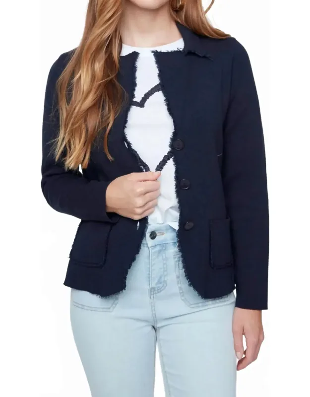 Long Sleeve Knit Blazer