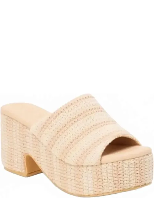 Terry Stripe Platform Sandals