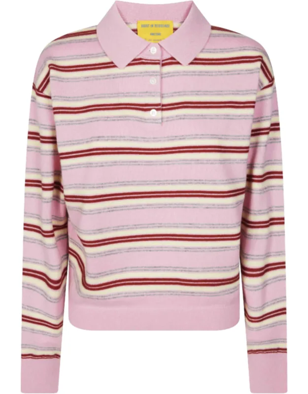 Cropped Knit Polo Shirt