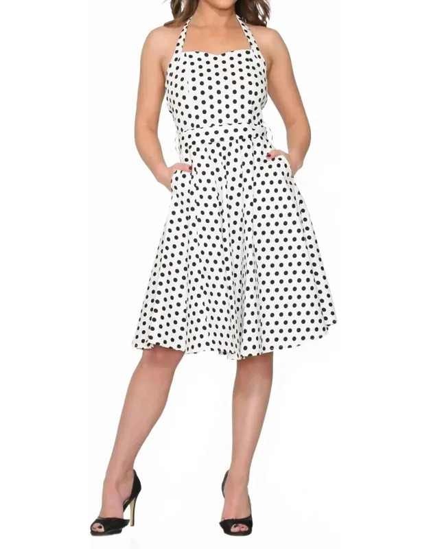 Polka Dot Halter Dress