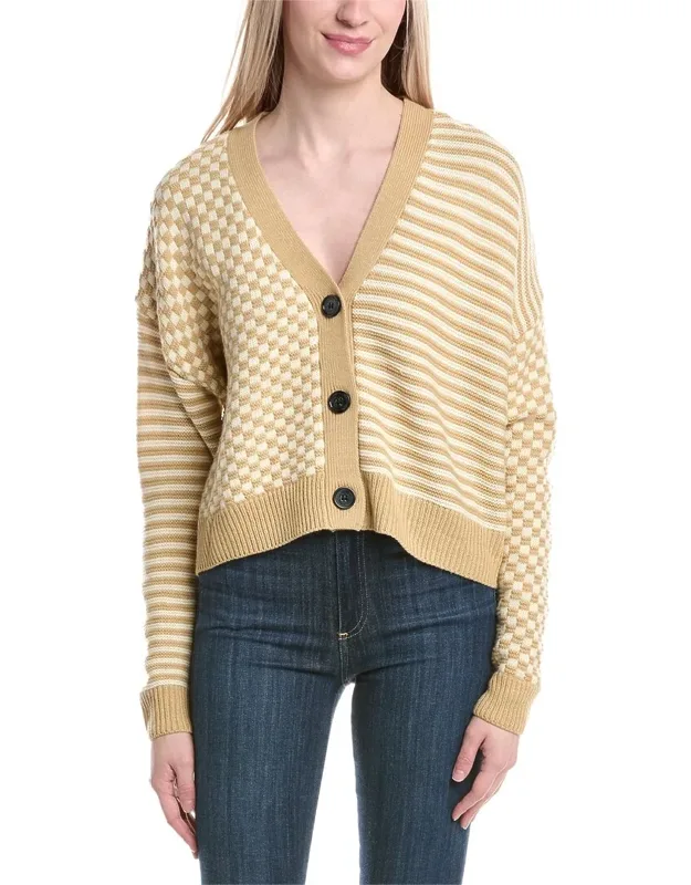 Dropped-shoulder Wool-blend Cardigan