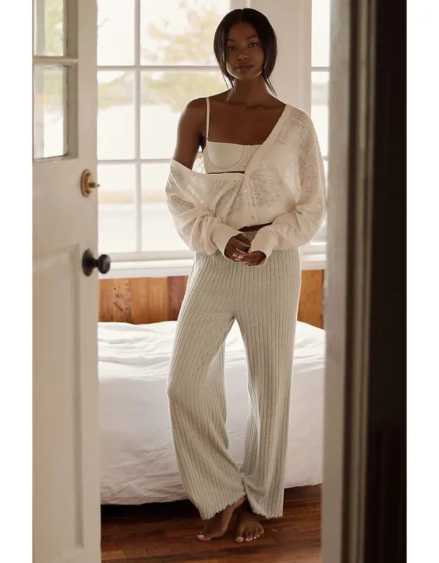 Smocked Rib Pants