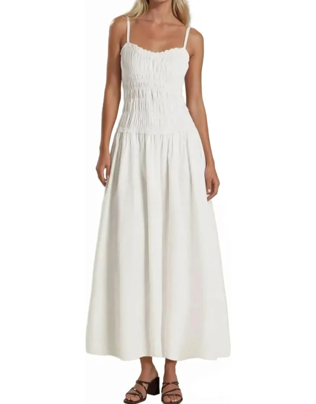Smocked Maxi Cotton Dress