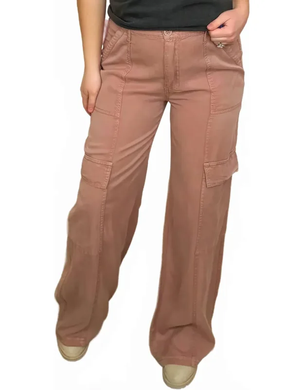 High-rise Wide Leg Cargo Pants