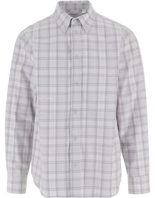 Checkered Cotton Shirt With Classic Collar And Adjustable Cuffs