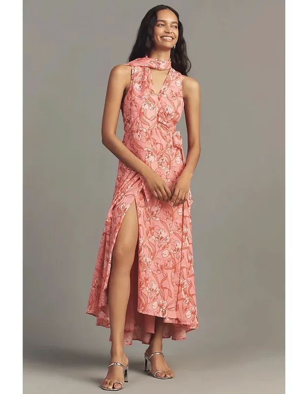 Wrap Scarf Midi Dress