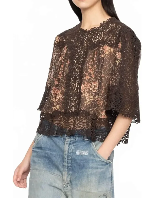 Luisa Print Crew Neck Top