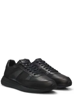 Leather Sneakers With Perforated Details