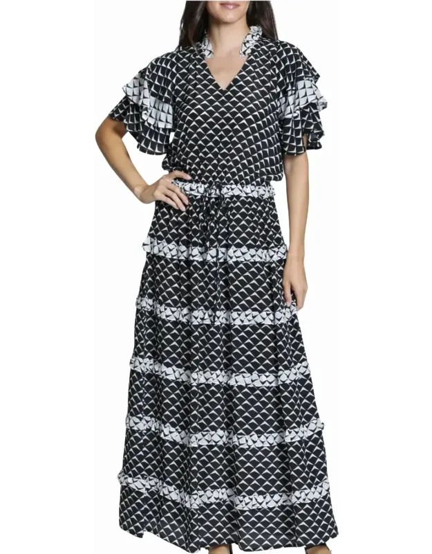Ruffle & Tiered Maxi Dress
