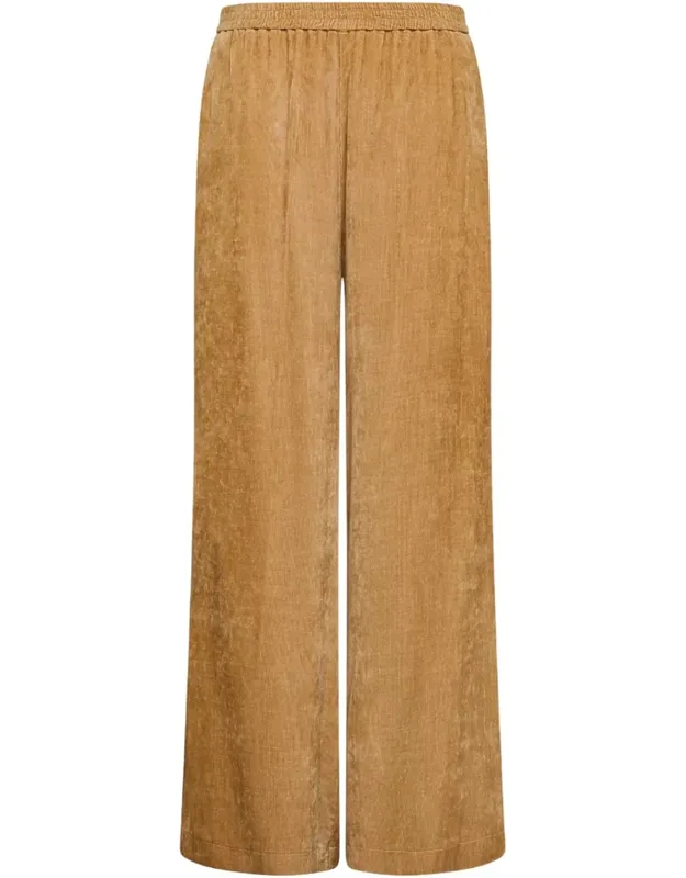 Matte Velvet Wide-leg Palazzo Pants