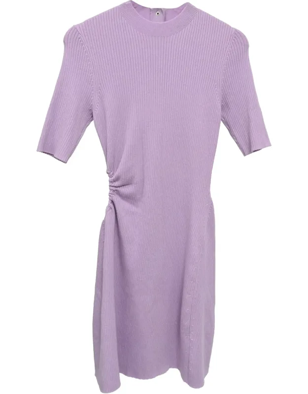 Rib-knit Cut Out Midi Dress