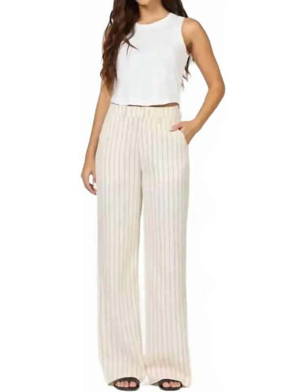 Wide Leg Stripe Pants