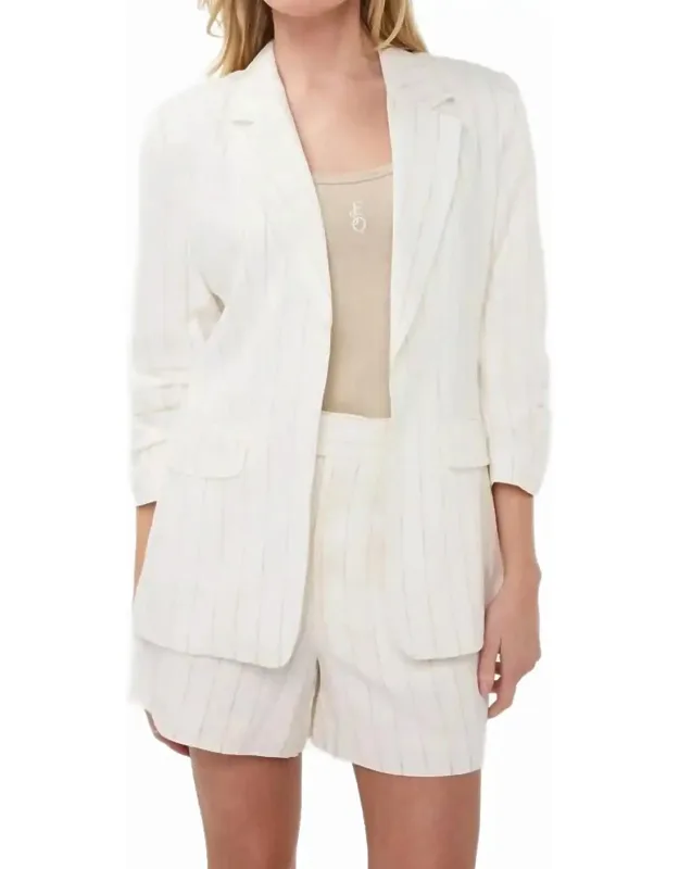 Striped Linen Blazer