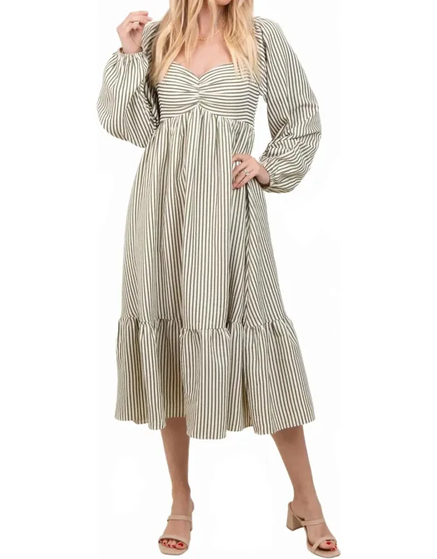 Ruched Midi Dress