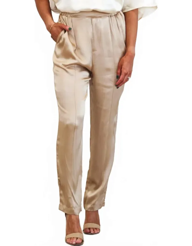 High Waisted Satin Pants