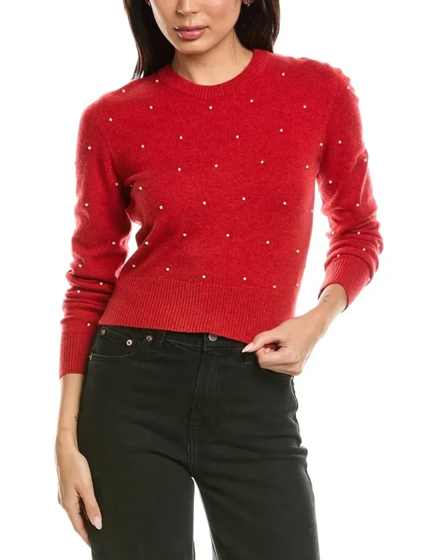 Little Pearl Crewneck Wool & Cashmere-blend Sweater