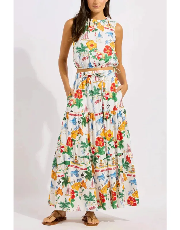 Tiered Maxi Skirt