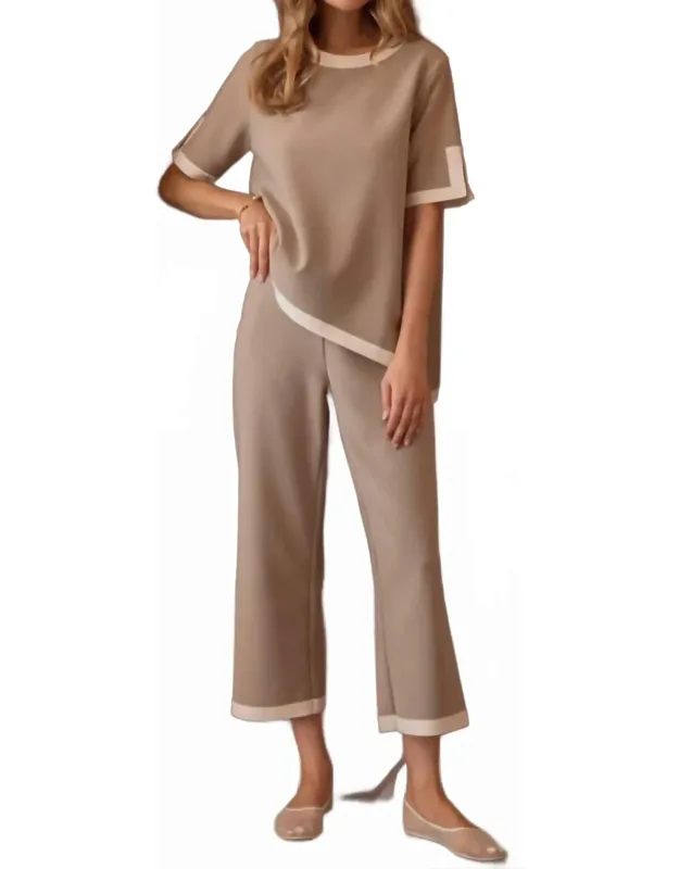 Crepe Top And Pant Set