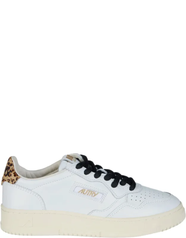 Medalist Low Leopard Print Leather Sneakers
