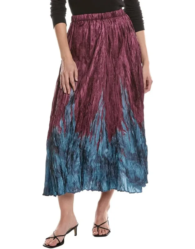 Printed Crinkled Long Skirt