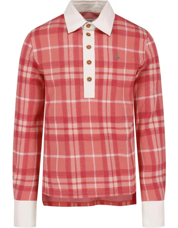 Plaid Classic Collar Polo Shirt