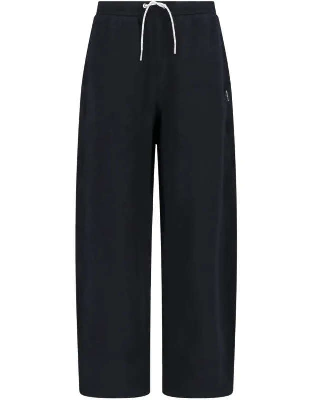 Elasticated Waist Straight-leg Sweatpants
