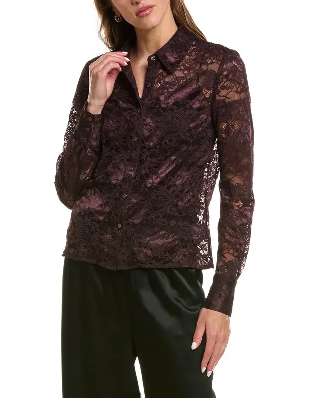 Maia Lace Button-down Blouse