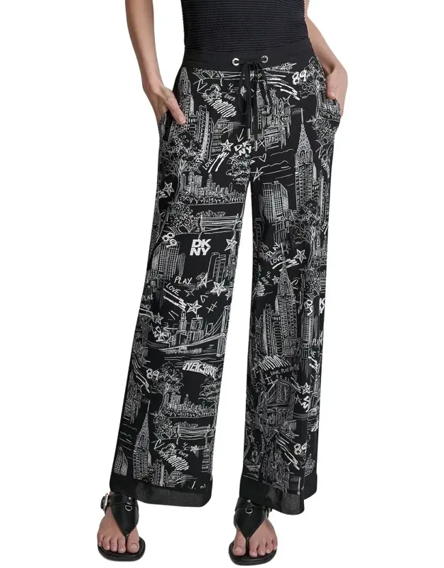 Printed Drawstring Pants