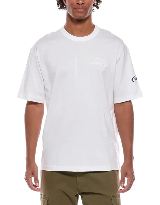 T-shirt With Embroidery At Left Chest And 100% Cotton