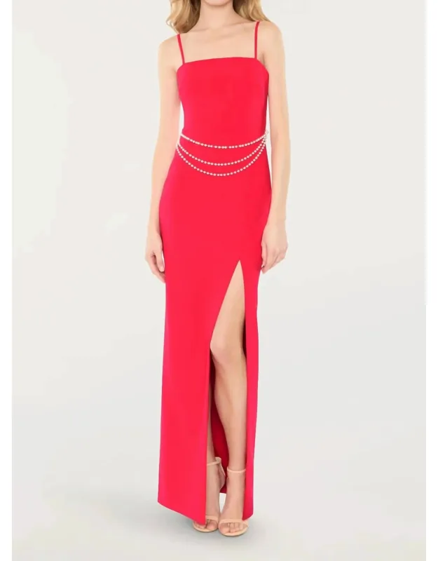 Pearl Chain Belt Gown