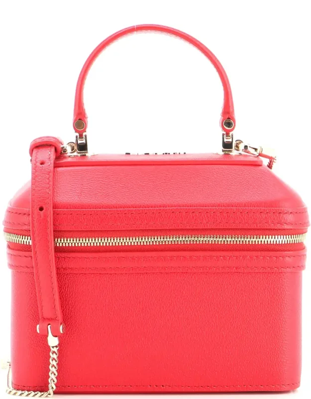 Serpenti Forever Top Handle Convertible Vanity Leather Small