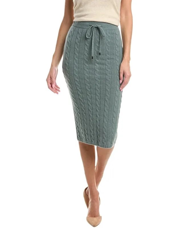 Knitted Wool, Silk, & Cashmere-blend Skirt