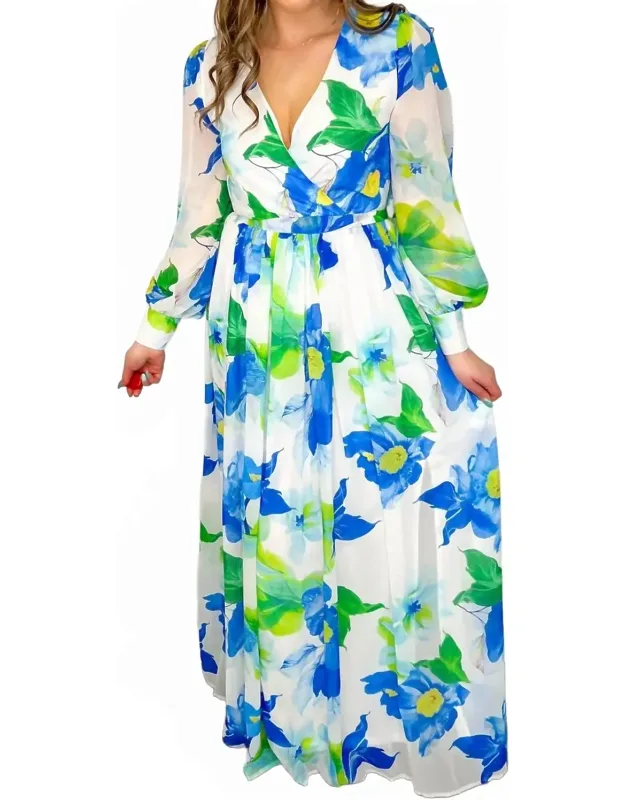 Lightweight Long Sleeve Maxi Dress