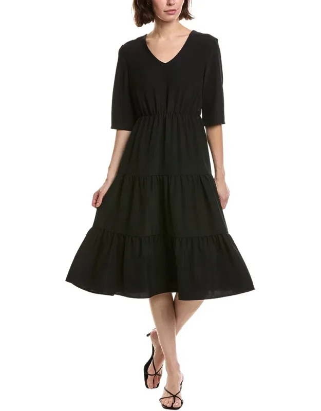 Ruffle Hem Midi Dress