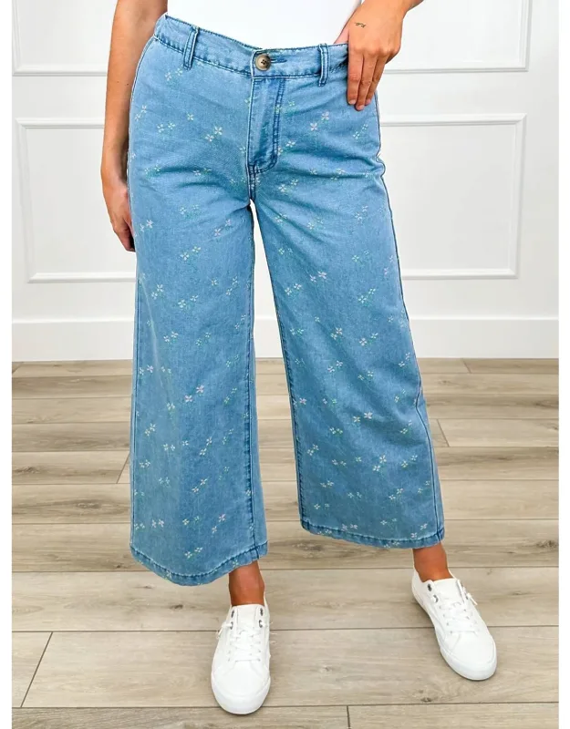 High-rise Cotton Cropped Jeans