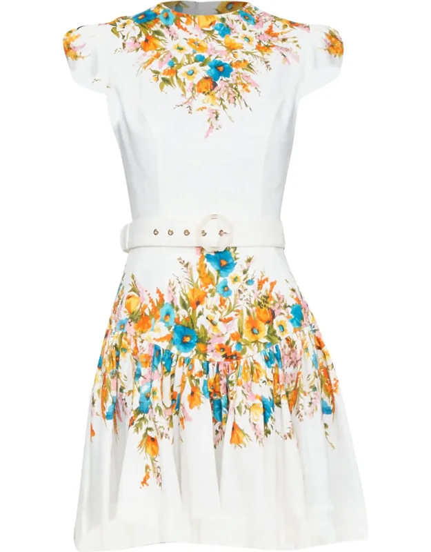 Estelle Floral Belted Mini Dress