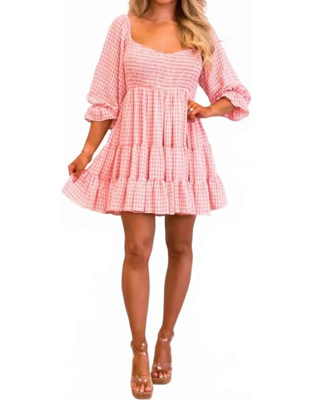 Gingham Babydoll Dress
