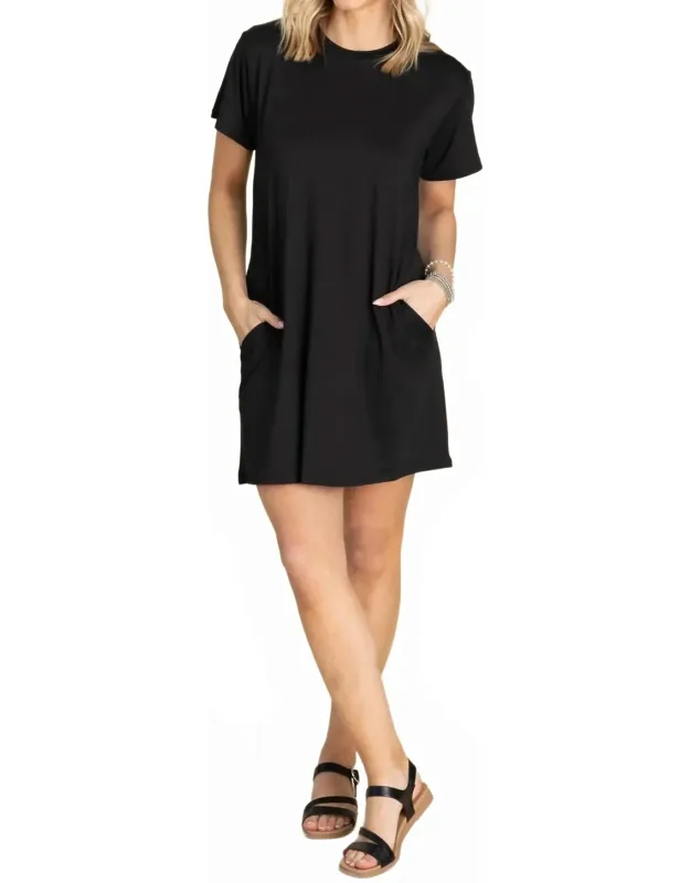 Side Pockets On The Go T-shirt Mini Dress