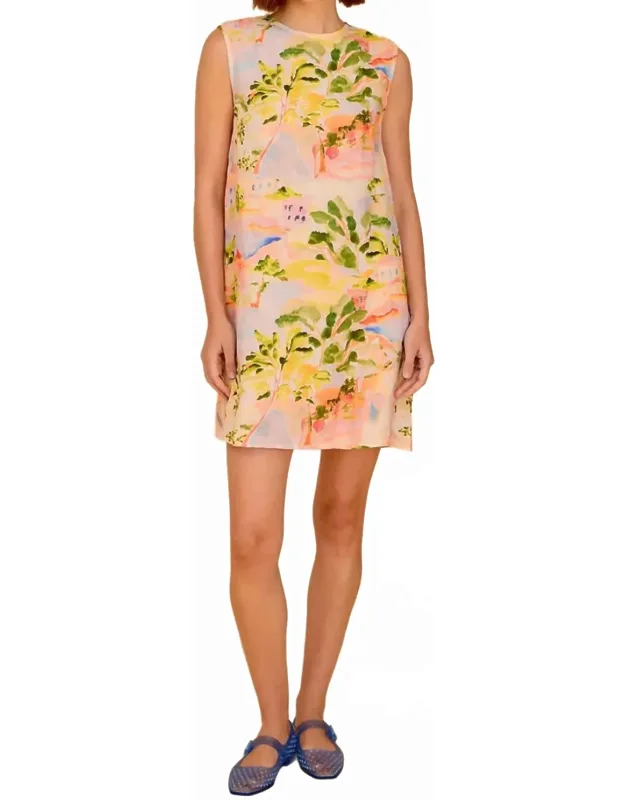 Wynn Mini Dress - Lightweight Linen, Zip Closure