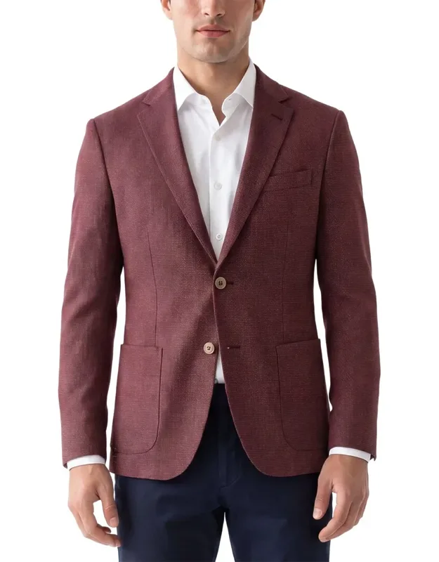 Seersucker Wool & Silk-blend Blazer