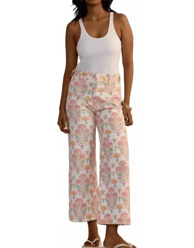 Disco Pants In Big Print - Wide-leg, High-rise Trousers