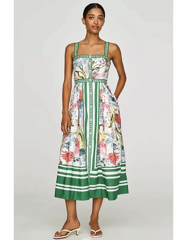 Cotton Printed Midi Dress