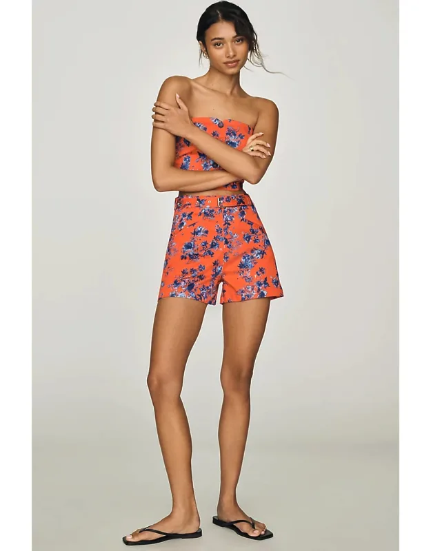 Brocade Belted Shorts