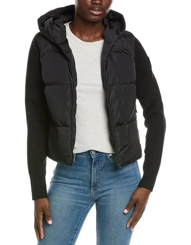Hybridge Wide Quilt Knit Wool Hoodie