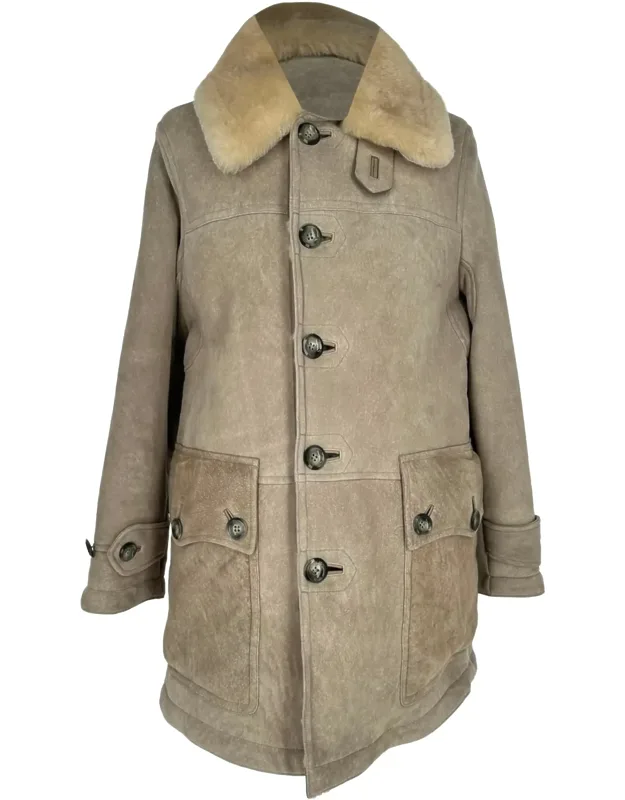 Button-down Shearling Coat