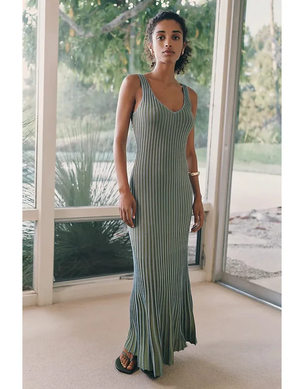 Ribbed Midi Sweater Dress