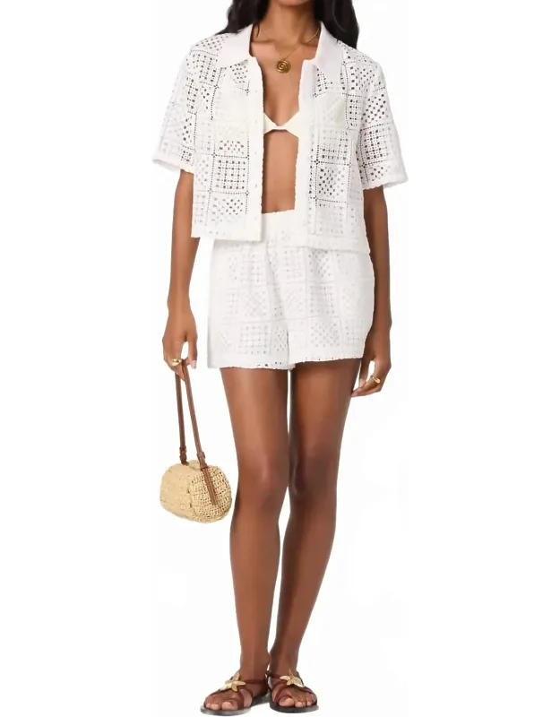 Loren Crochet Mini Shorts