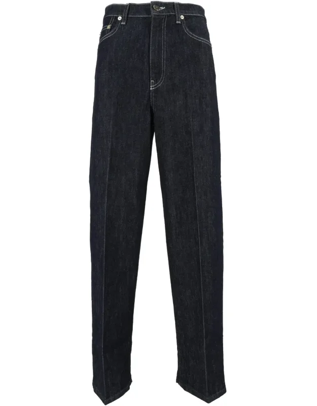 Softened Barrel-fit Jeans