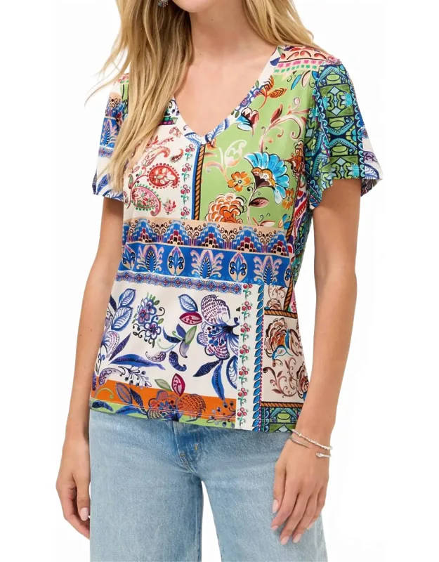 Janie Favorite V-neck Flutter Sleeve Top