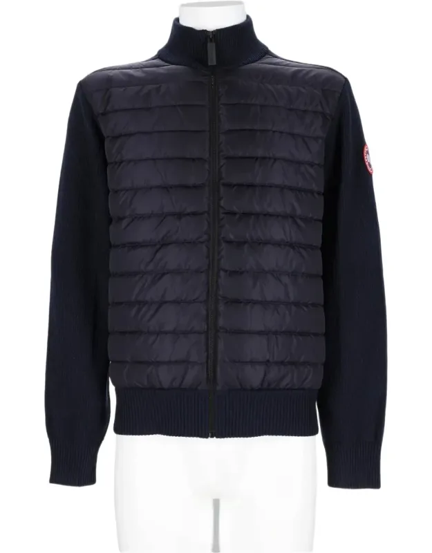 Quilted Ribbed Knit Wool Sports Jacket